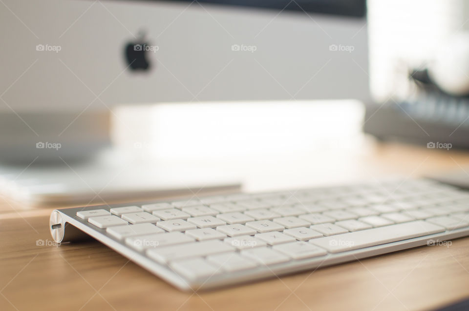 apple office desk keyboard by bushler14