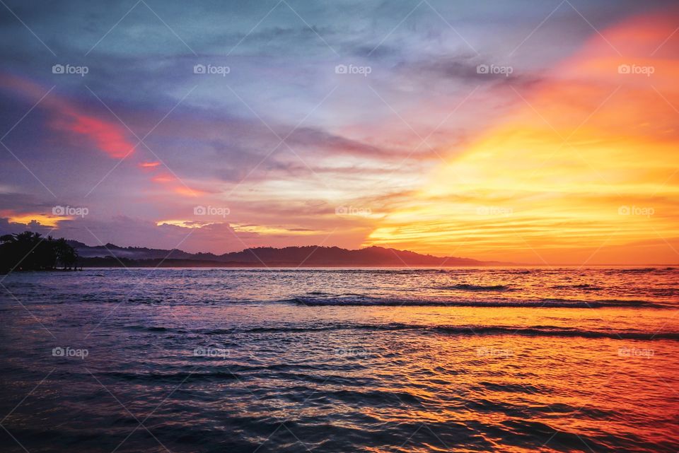 Beautiful sunset lines