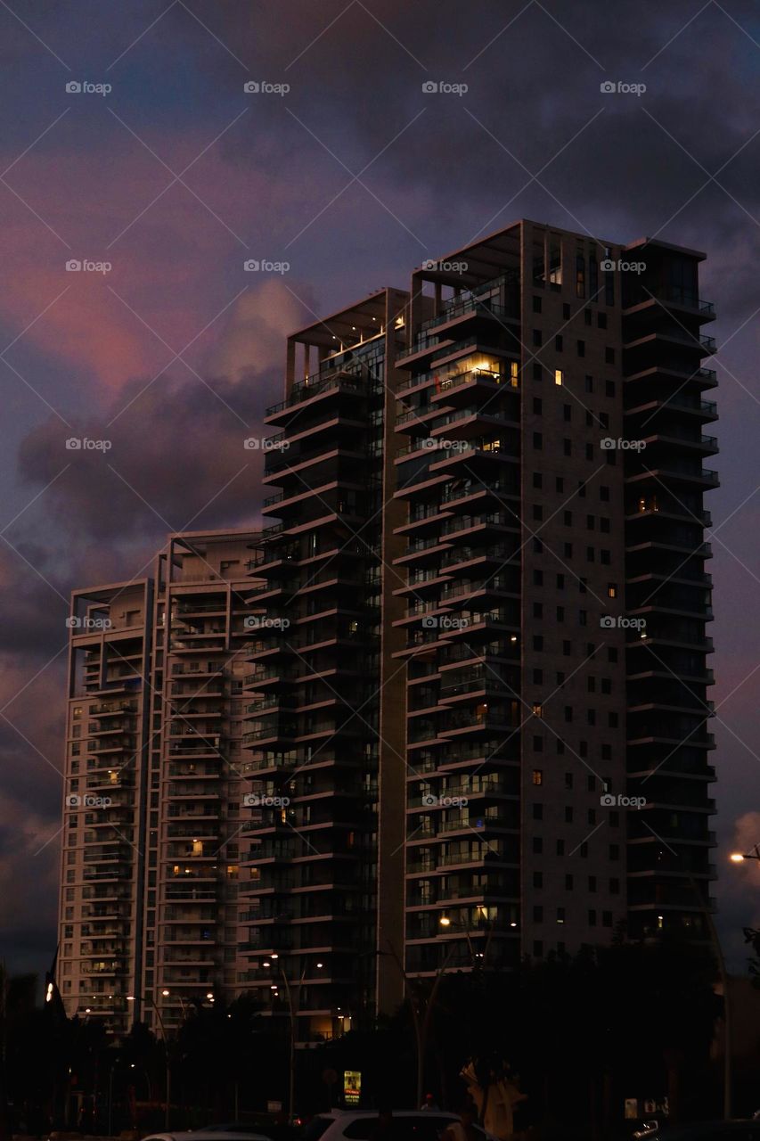 Building Evening lights 