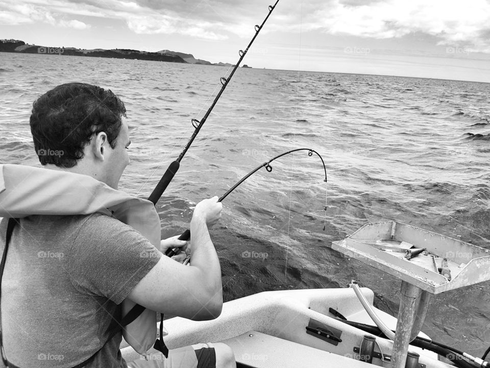 fishing on boat