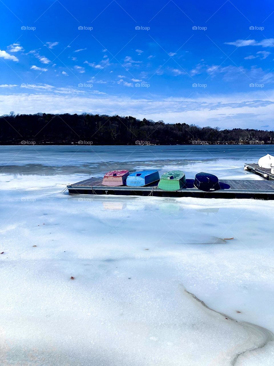 Pops of color in a winter wonderland