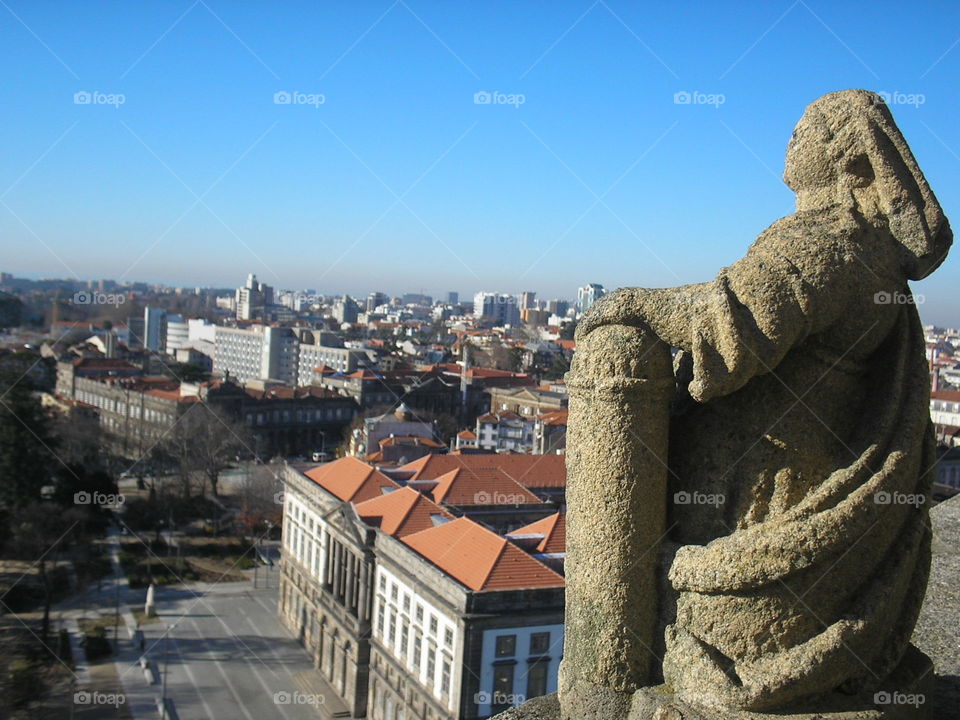 Vista da Torre dos Clérigos, Porto, Portugual