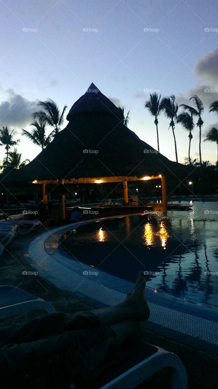 Reflection, Water, Dug Out Pool, Travel, Resort