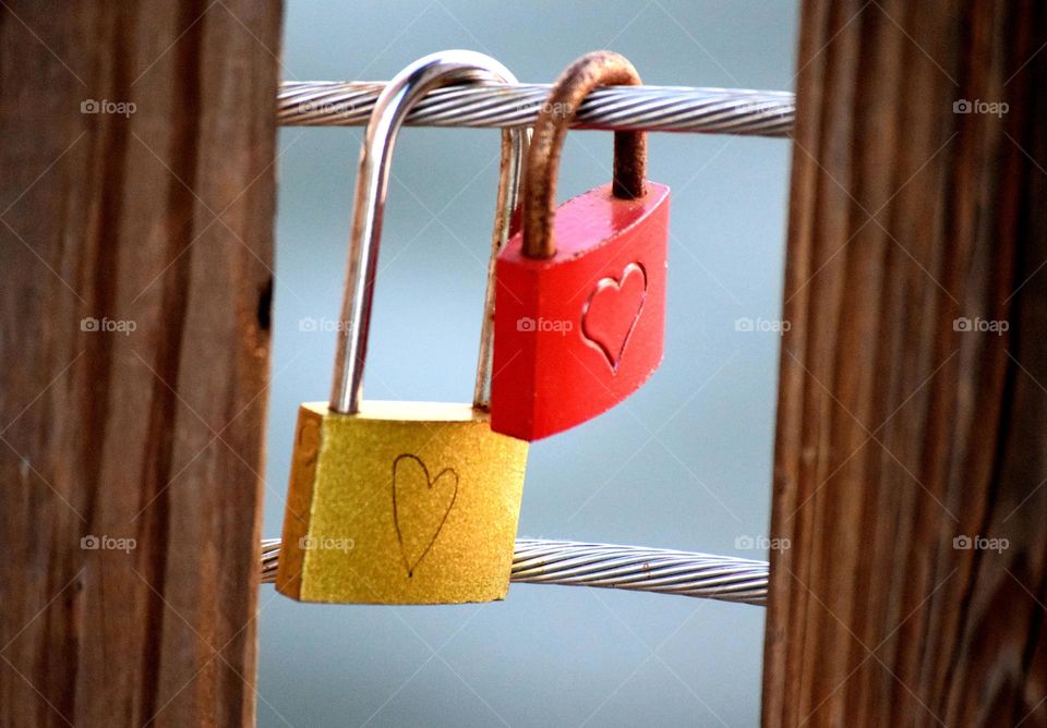 Love locks on the boardwalk