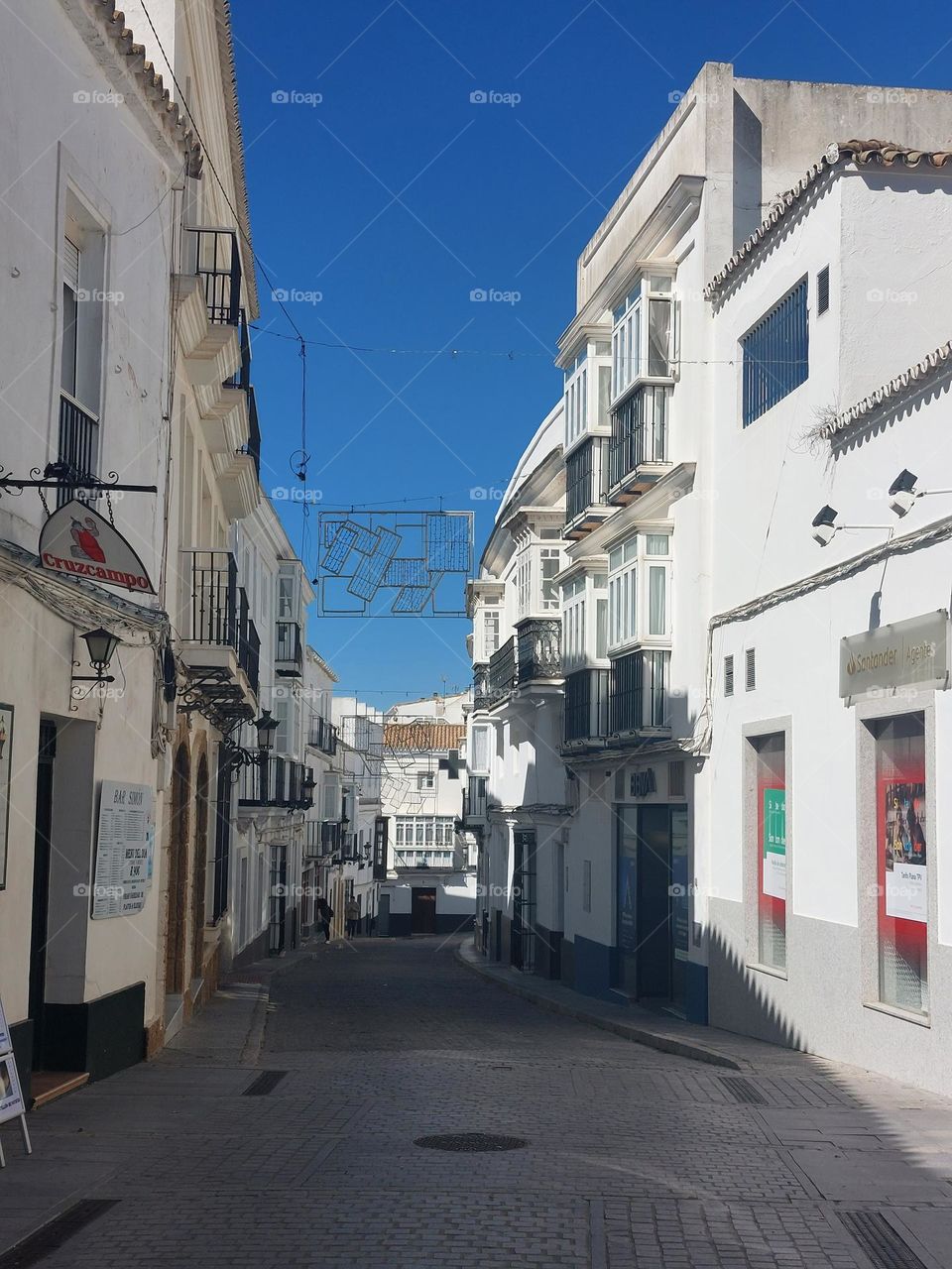 Street in the village in Spain