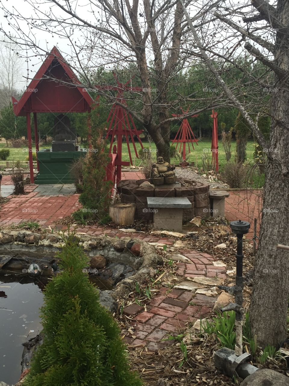 Buddhist temple garden
