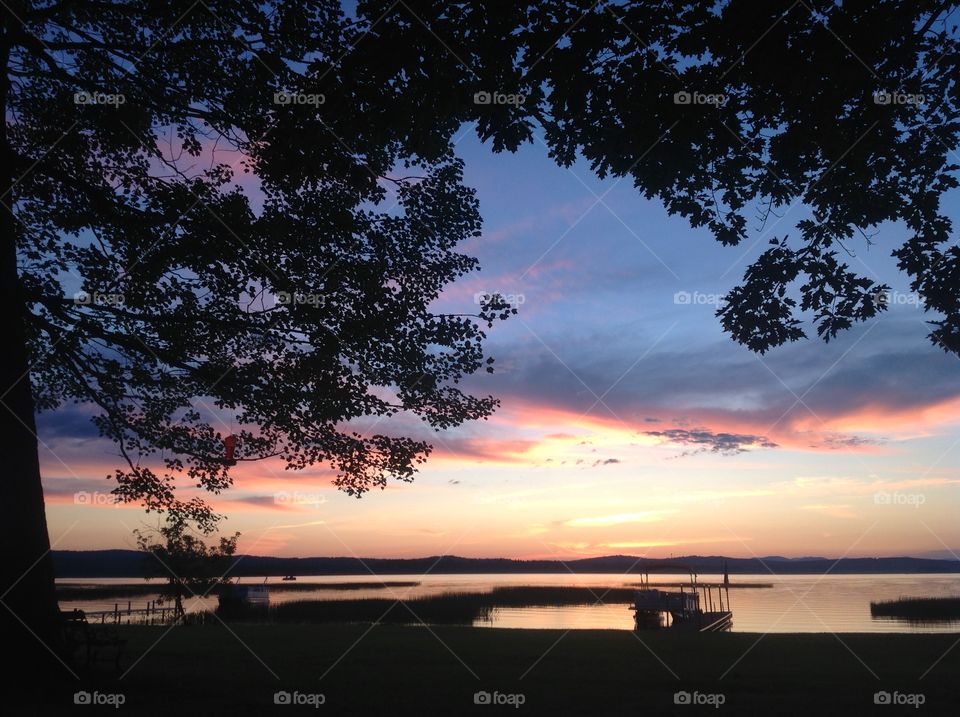 Sunset on North Pond Maine