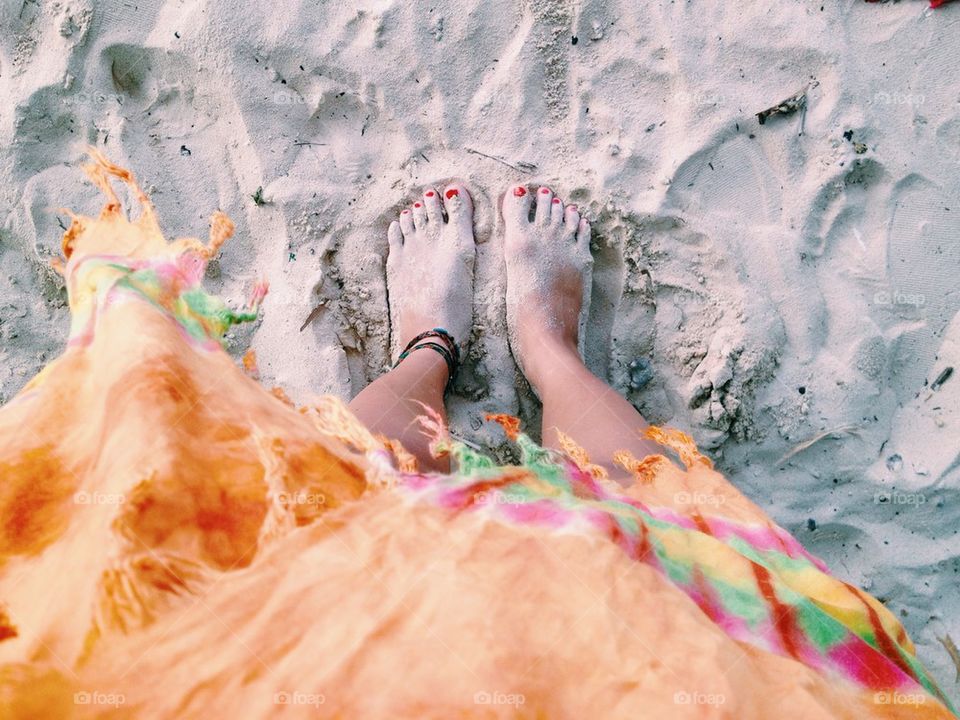 Head in the clouds, feet in the sand. 