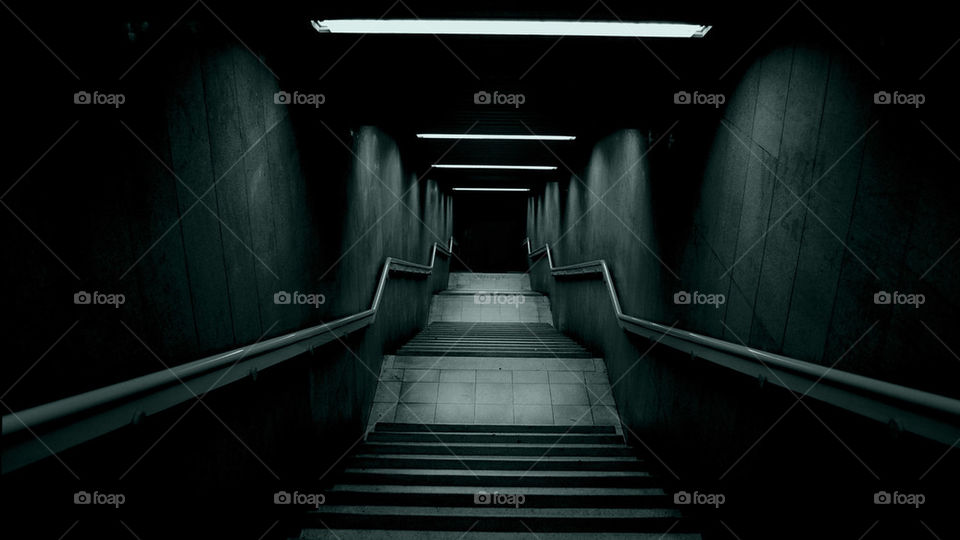 dark stairwell 