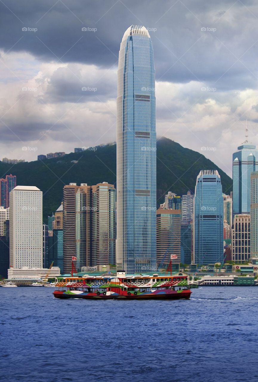 Hong Kong ferry and the IFC