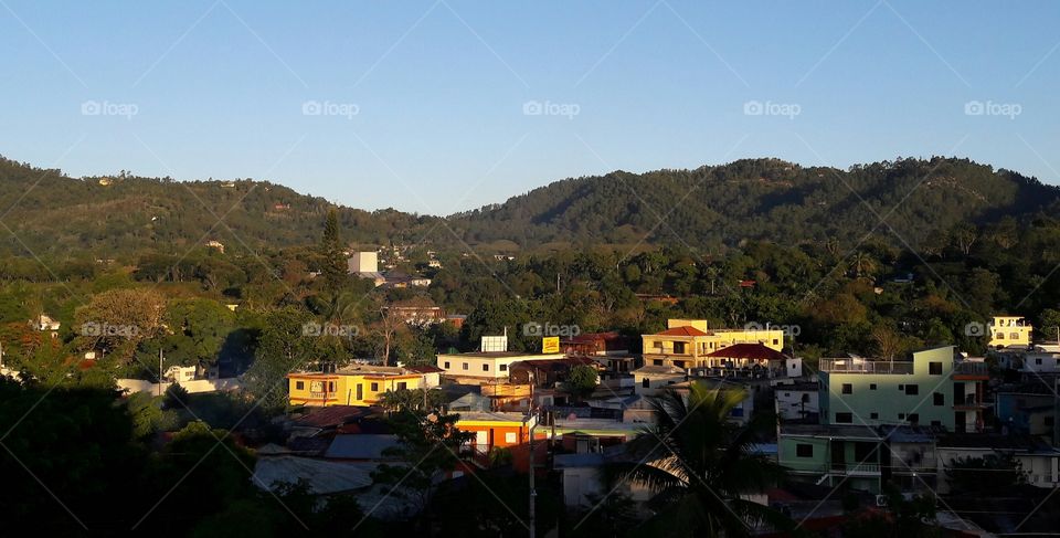 Mountain town view