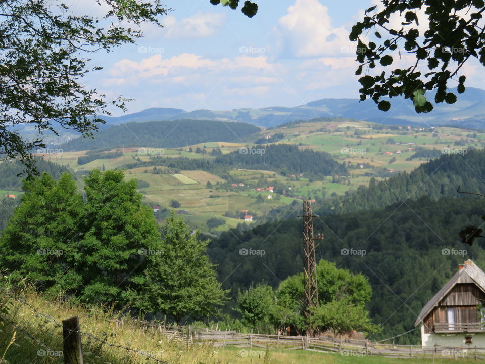 Mountain Range Sokobanja in summer green slopes and elevations