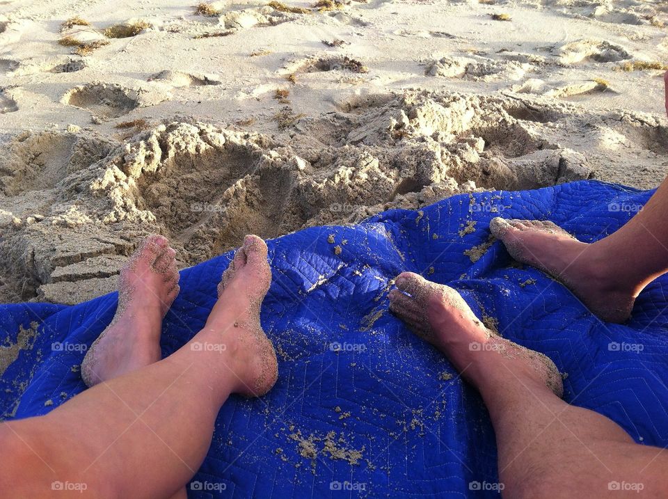 Sandy Feet on a Sandy Blanket