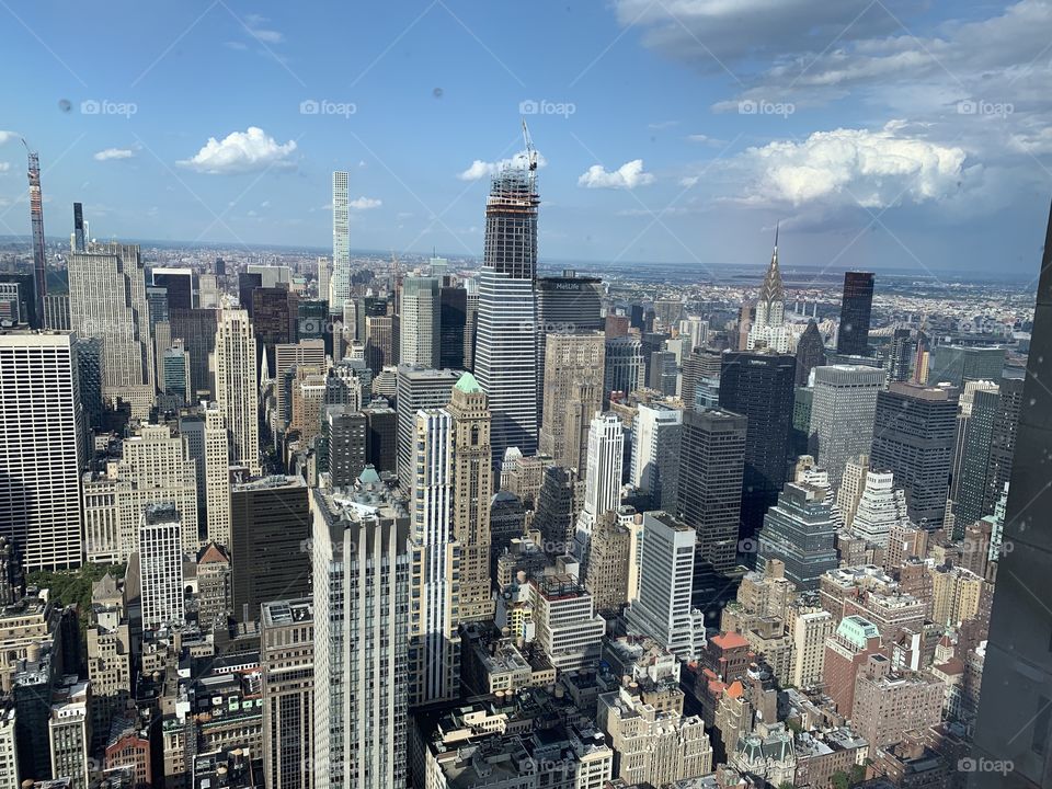 NYC from the 75th Floor— Tall Skyscrapers everywhere. What a beautiful day