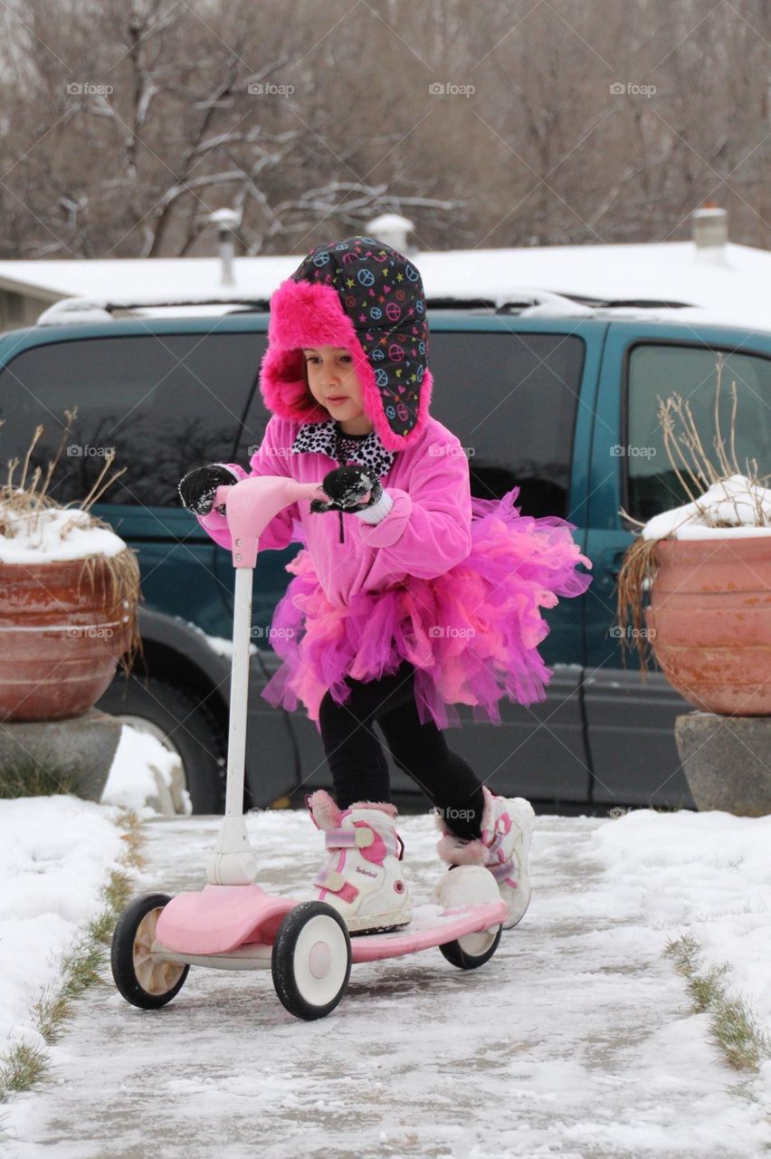 Playing on a cold day