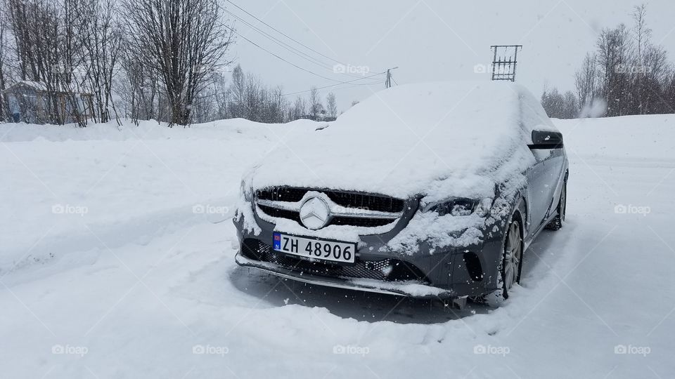 Car under the snow