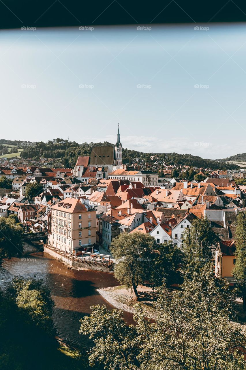 Cesky krumlov city view 