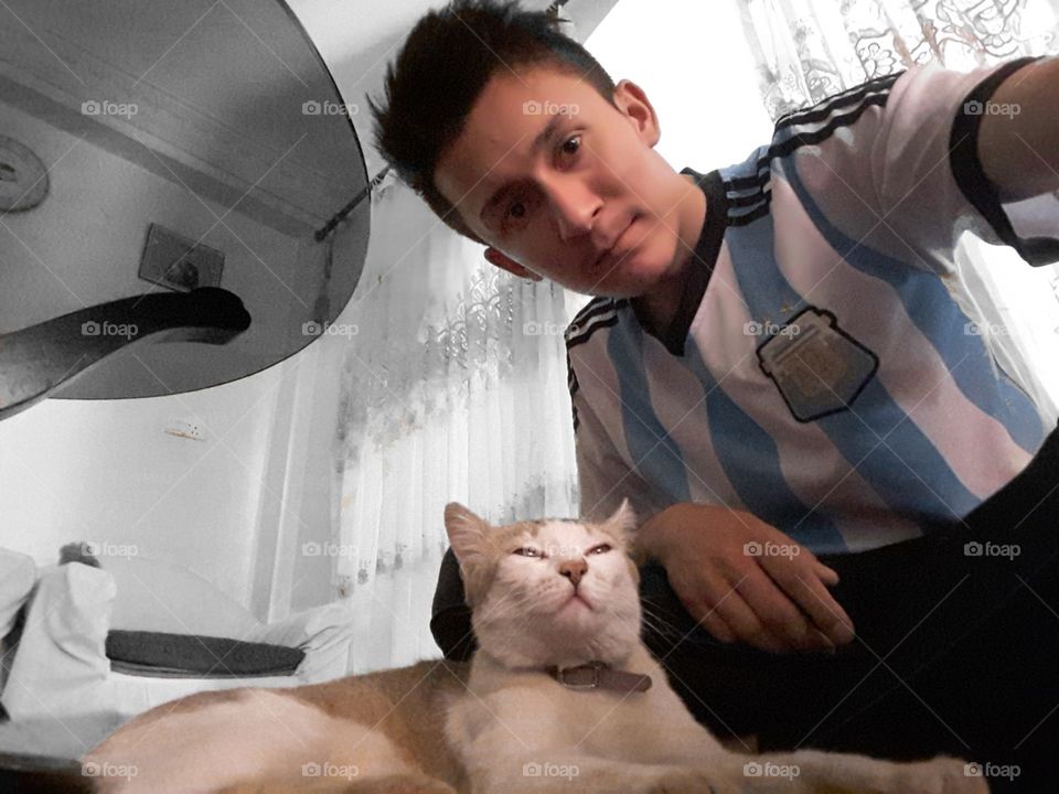 Selfie with cat
