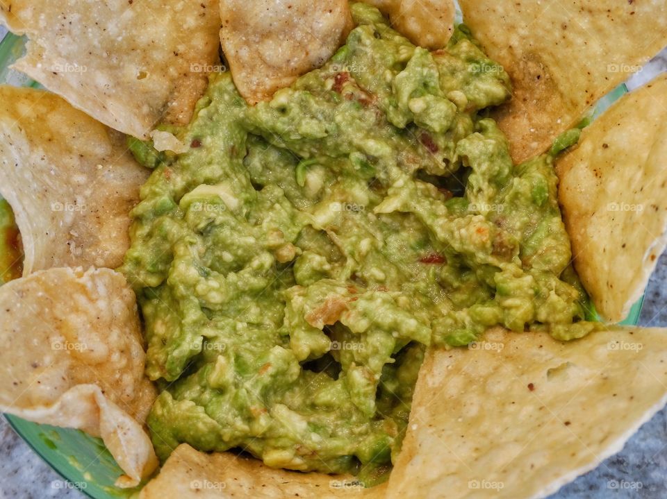 Guacamole with tortilla chip