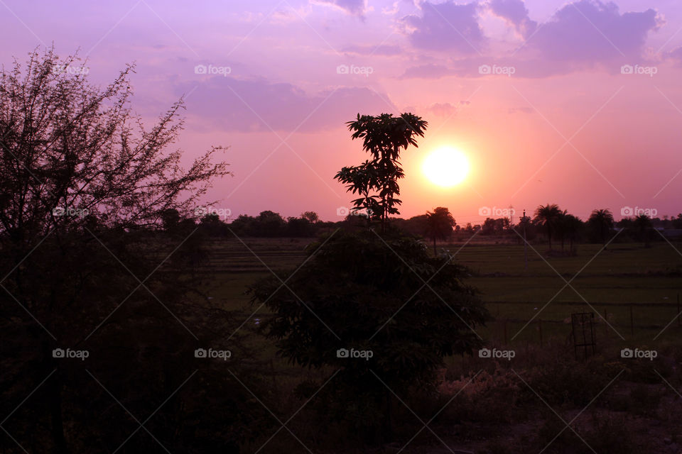 sunset in NH 47 tamilnadu india