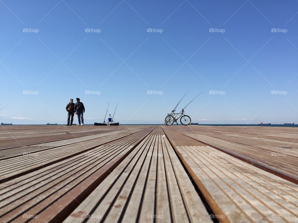 Me and my bike go fishing