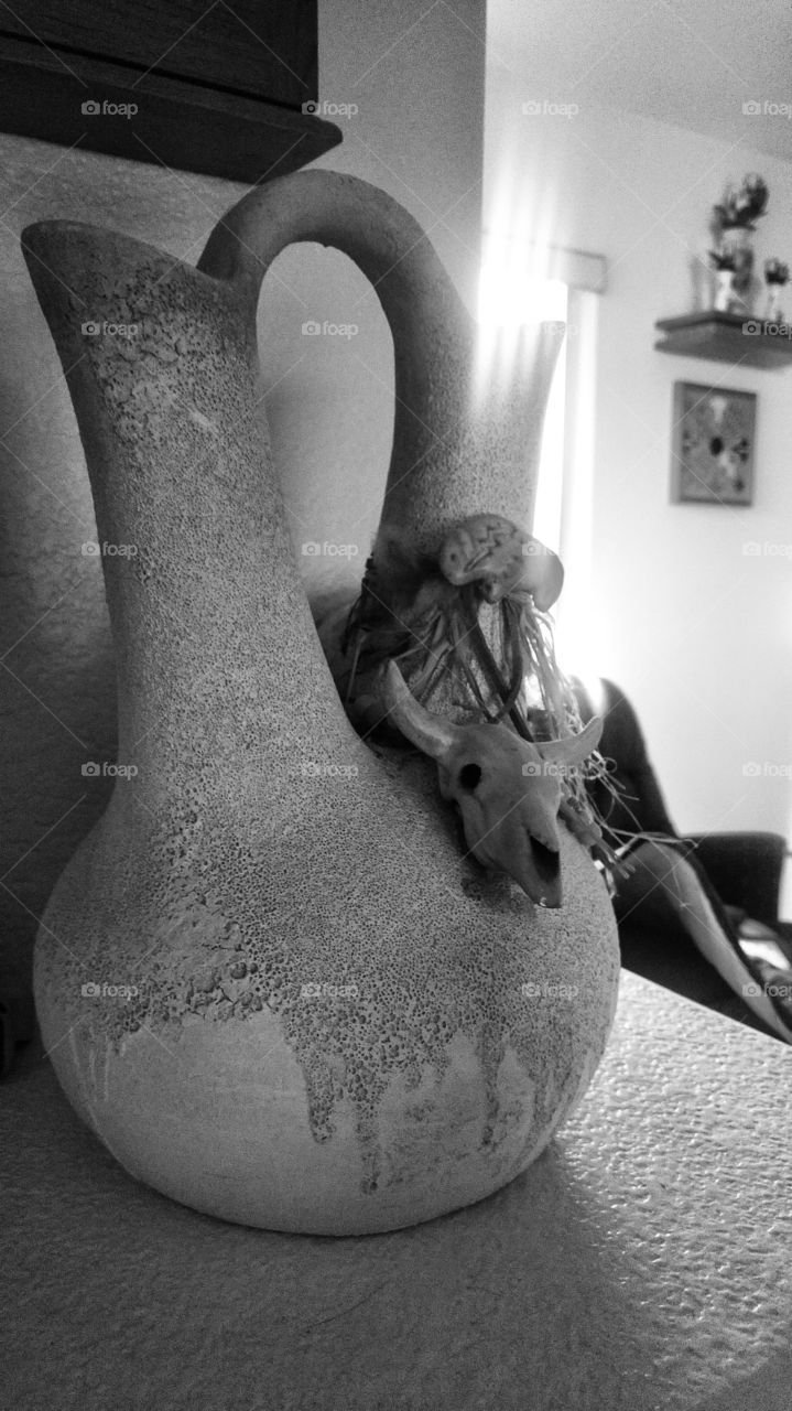 native American pitcher for tourists