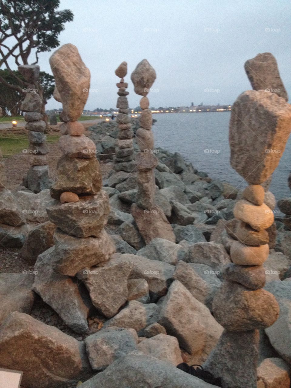 First date. Stacked rocks done by a local artist