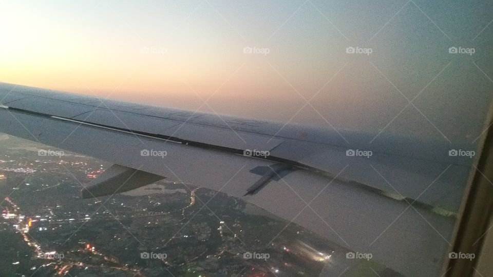 Over the window of flight