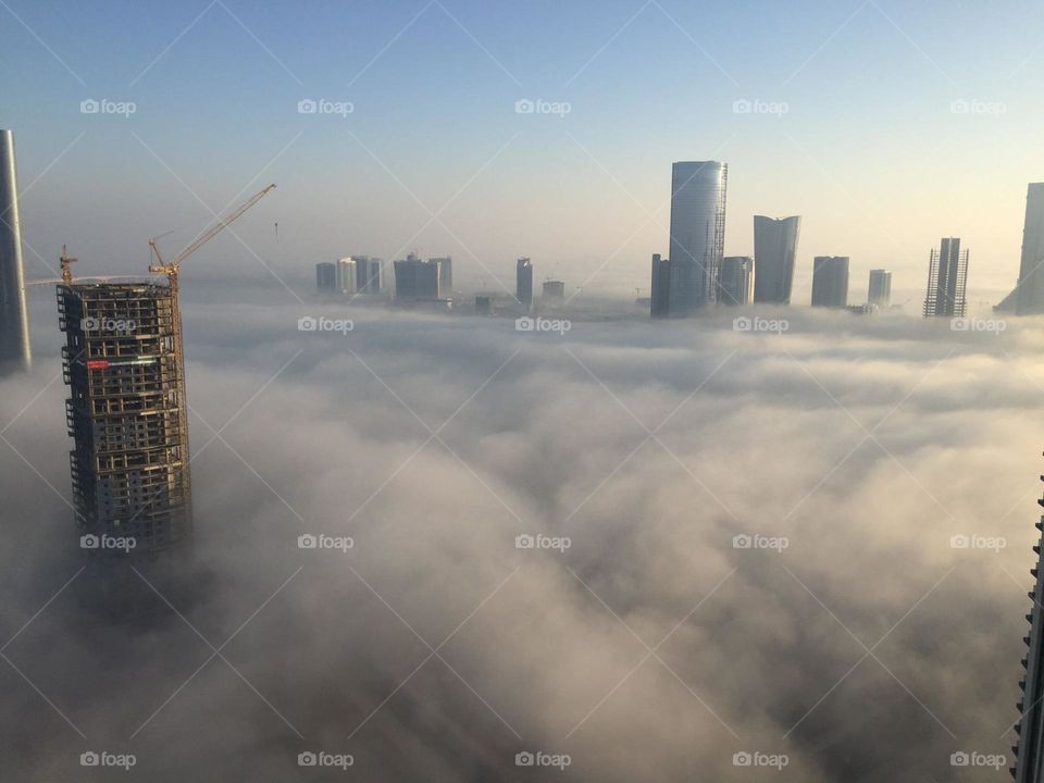 Abu Dhabi up to clouds