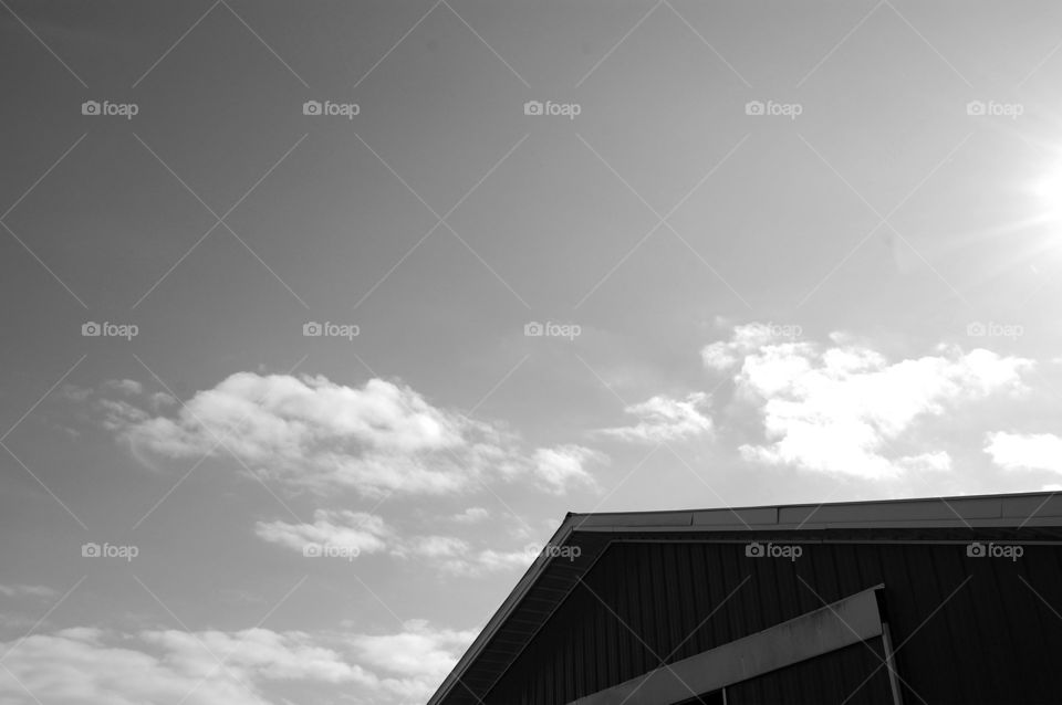 Barn and sky