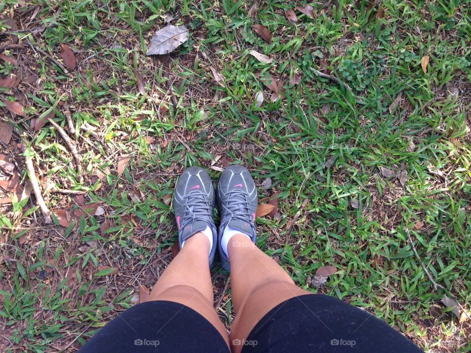 Woman walking at park.  By Nike....