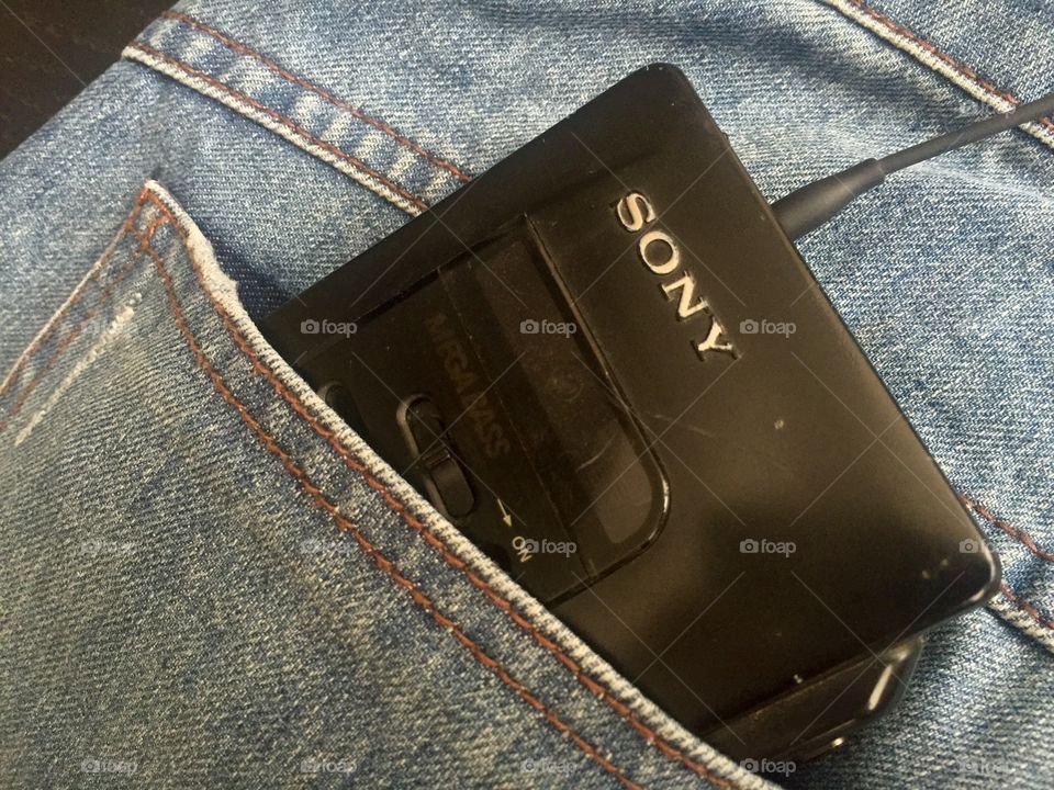 Sony Walkmen cassette music player. 