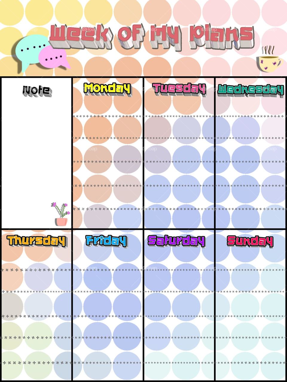 Planner Schedule appointments, take notes, meet up. Schedule appointments, take notes, meet up.