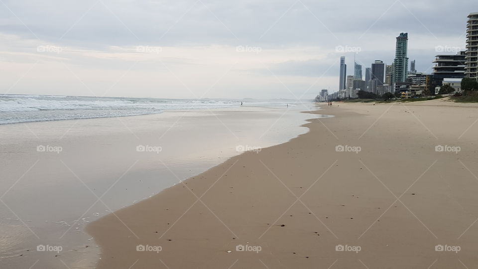 Gloomy Dawn over Surfers Paradise