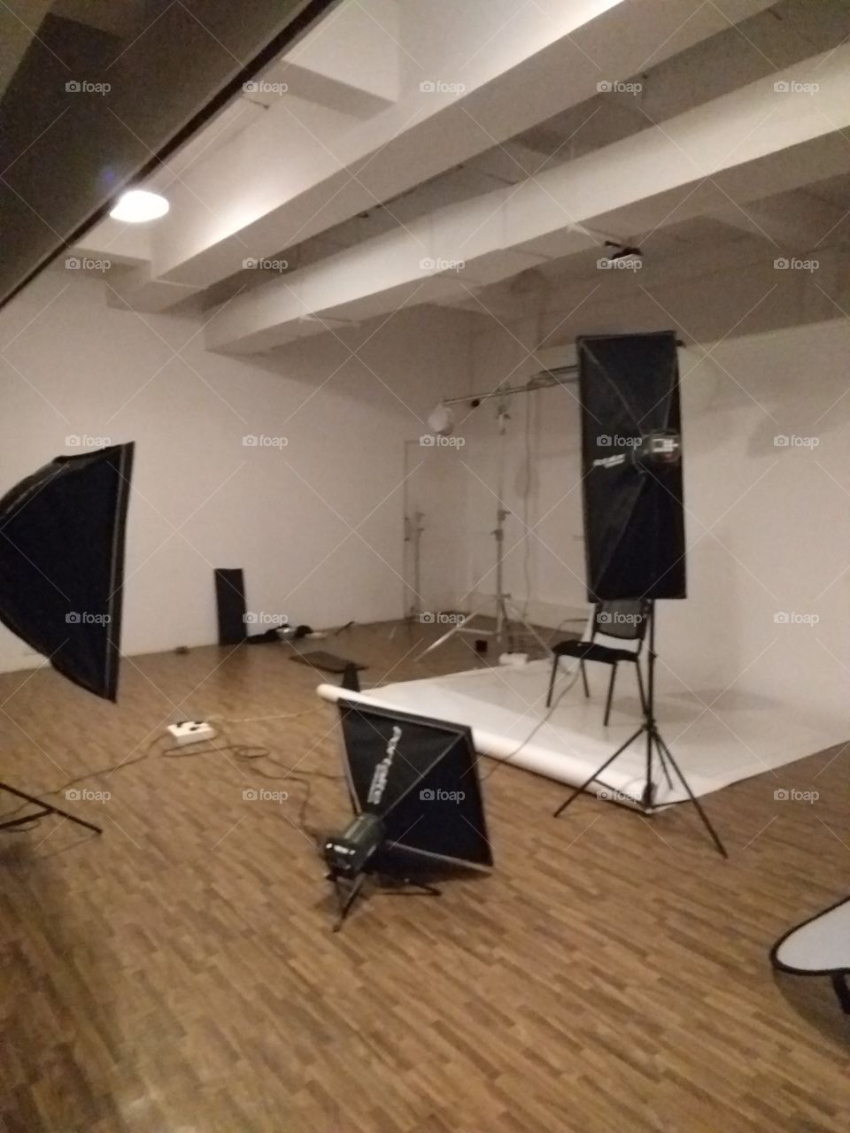 Studio set up for shoot