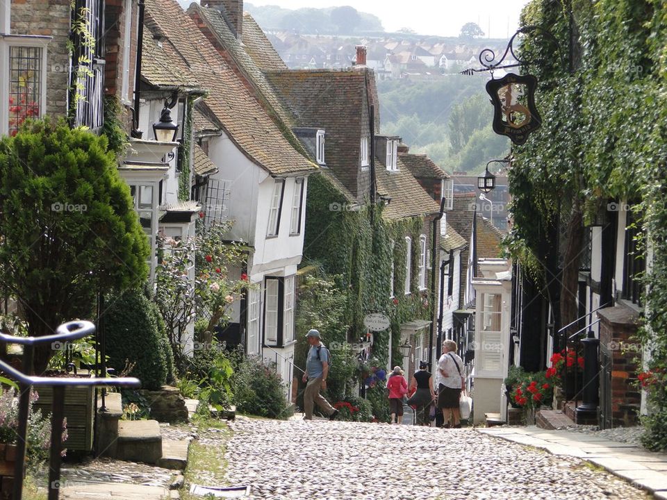 Picturesque street in Rye England 