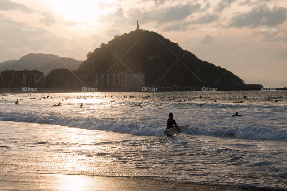 Sunset on the beach 