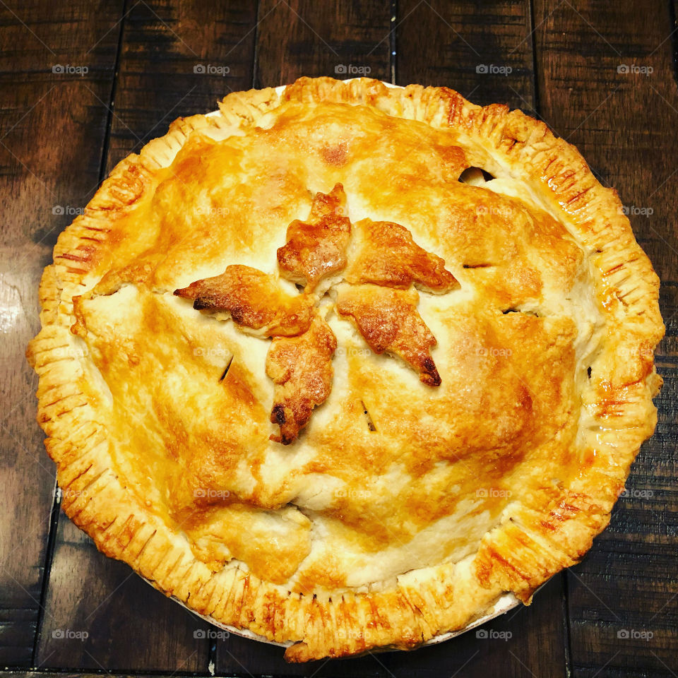 Apple Pie on the dessert table for Christmas 