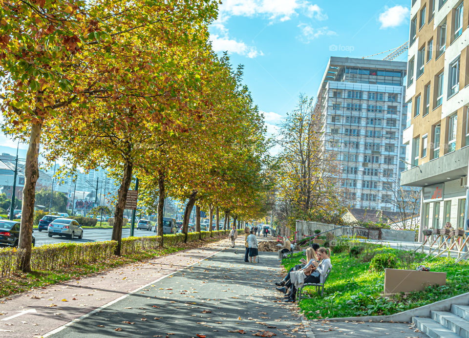 Autumn on Sarajevo's street