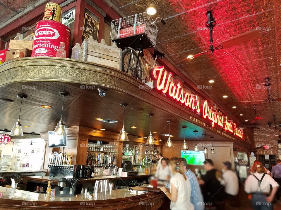 the beautiful bar at Watson's