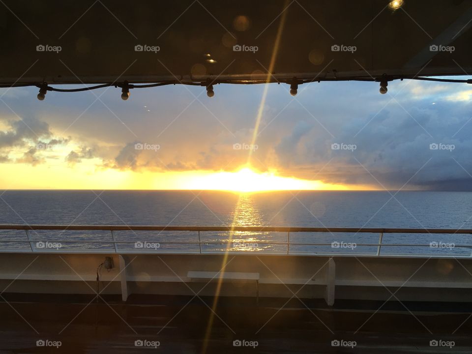 Sunset from the cruise ship 