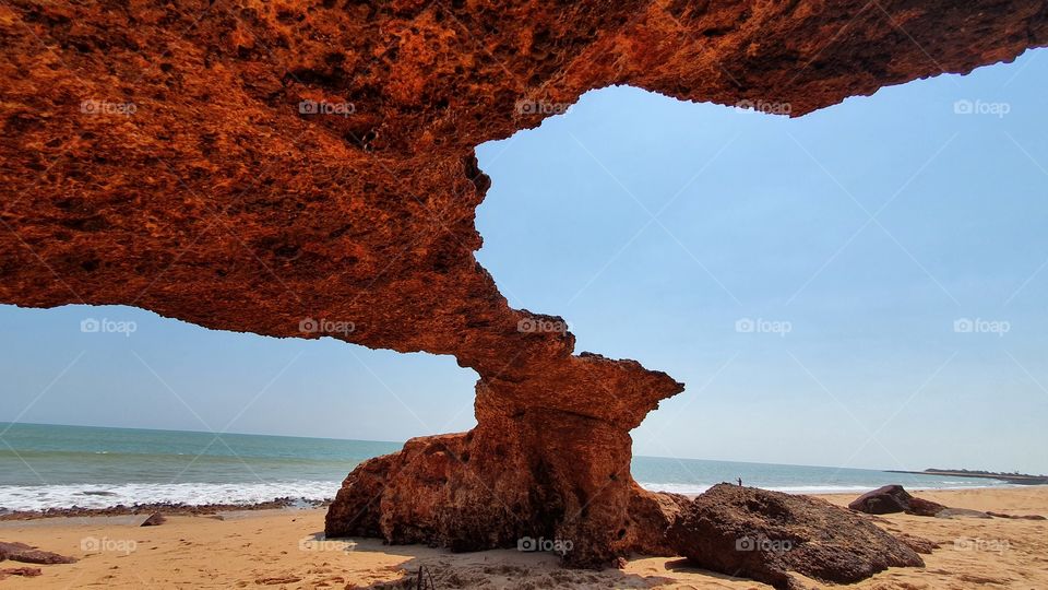 Rocky cave at Dundee Beach,  Northern Territory of Australia