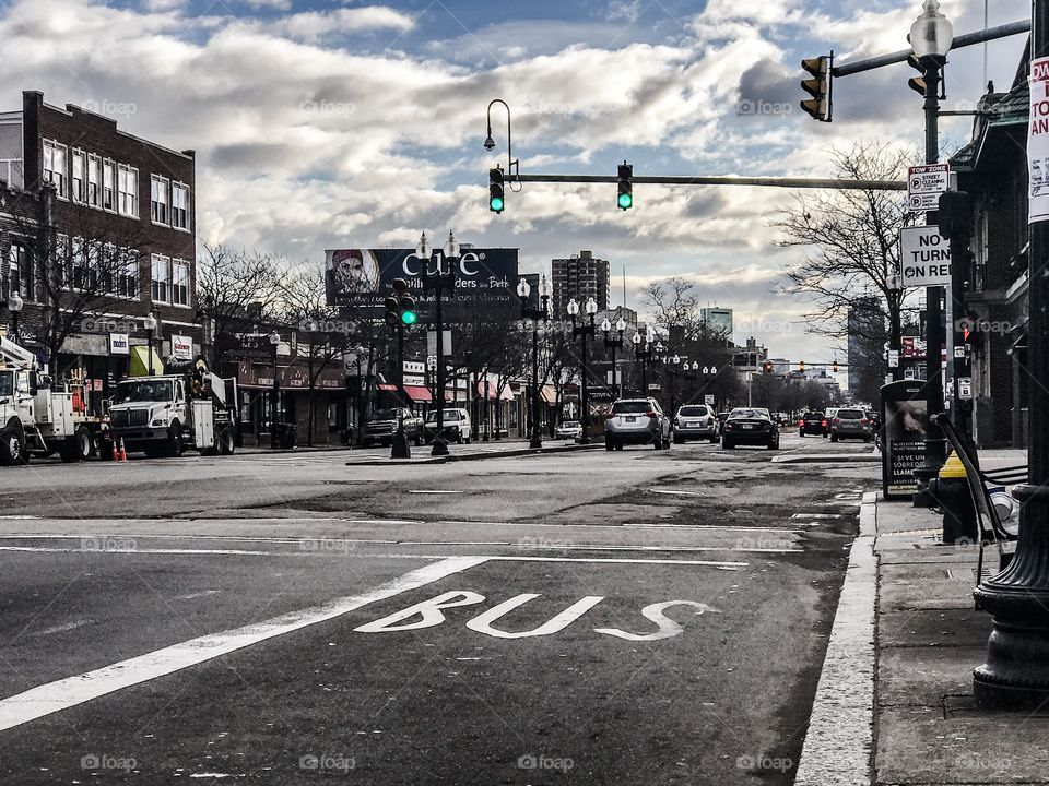 Corner of Brighton St and Harvard Ave in Allston, MA finished in HDR.