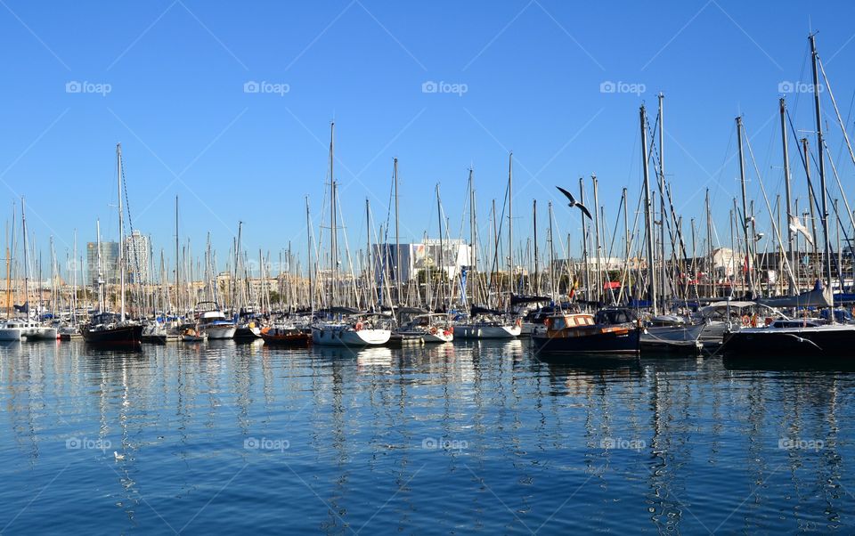 Port Vell in Barcelona, Spain