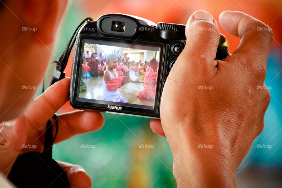 Photographer in festival.