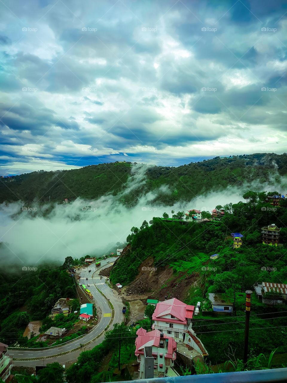 Amazing scenery view | Clouds over the mountains
