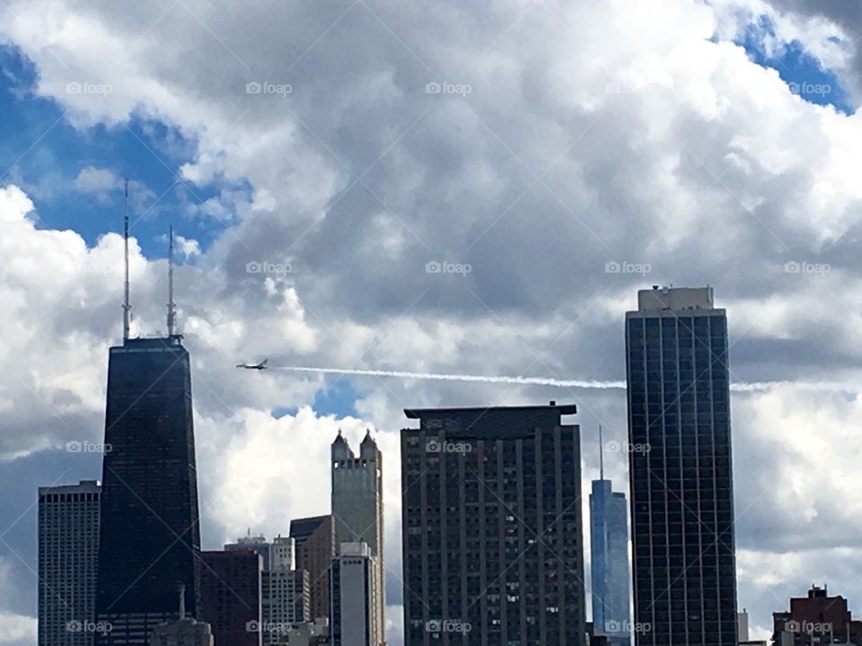 Chicago air and water show skyline