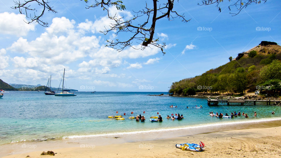 Beach on St. Lucia. 