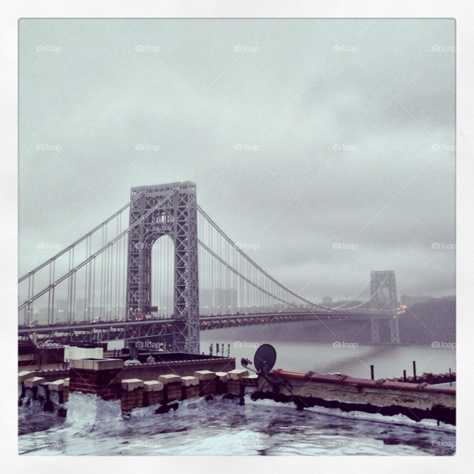grey bridge cloudy new york by BohemianBen