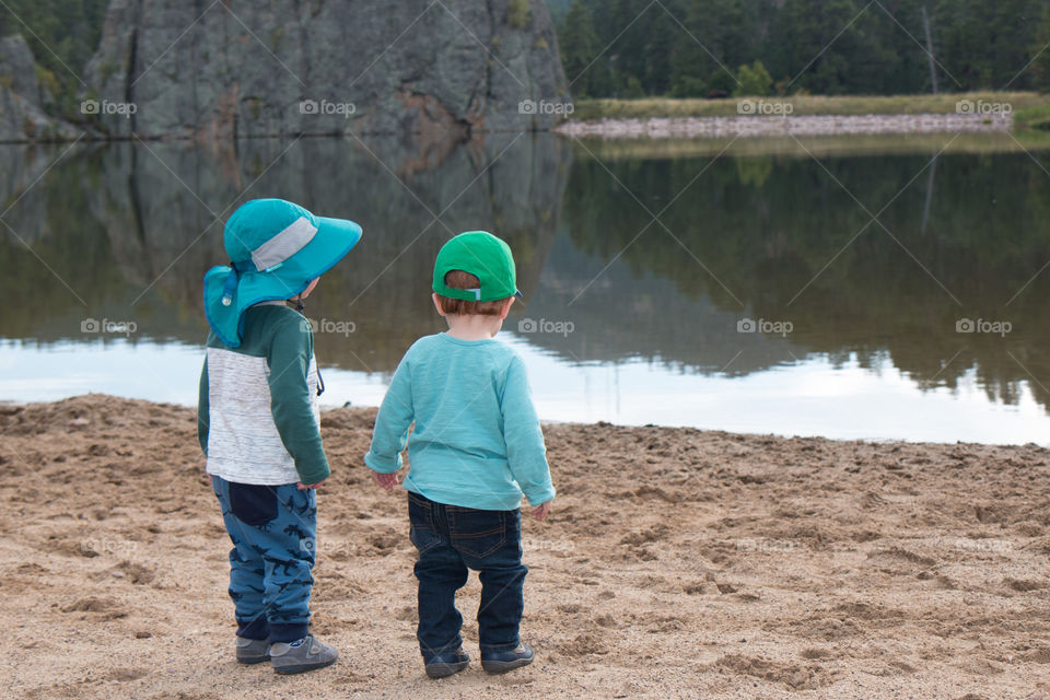 Cousins on the beach